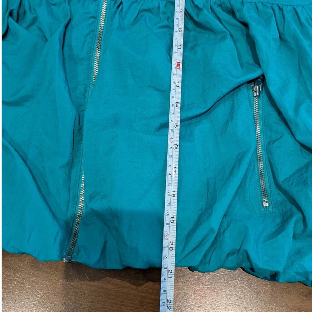 Free People Teal Now or Never Bomber Bubble Windbreaker Jacket, size XS - Picture 5 of 8